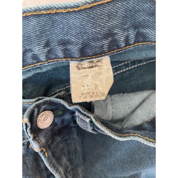 Vtg 90s Levis Jeans Womens 25x31 Teal Blue Button Fly XX Mom USA Tag 11M - Picture 8 of 12
